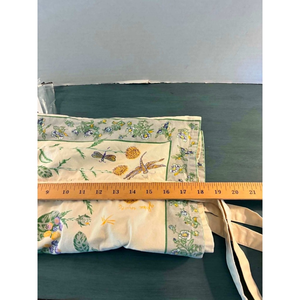 April Cornell Tote Bag Womens OS Cream Floral Dragonfly Roadside Milkweed Canvas - Picture 10 of 11